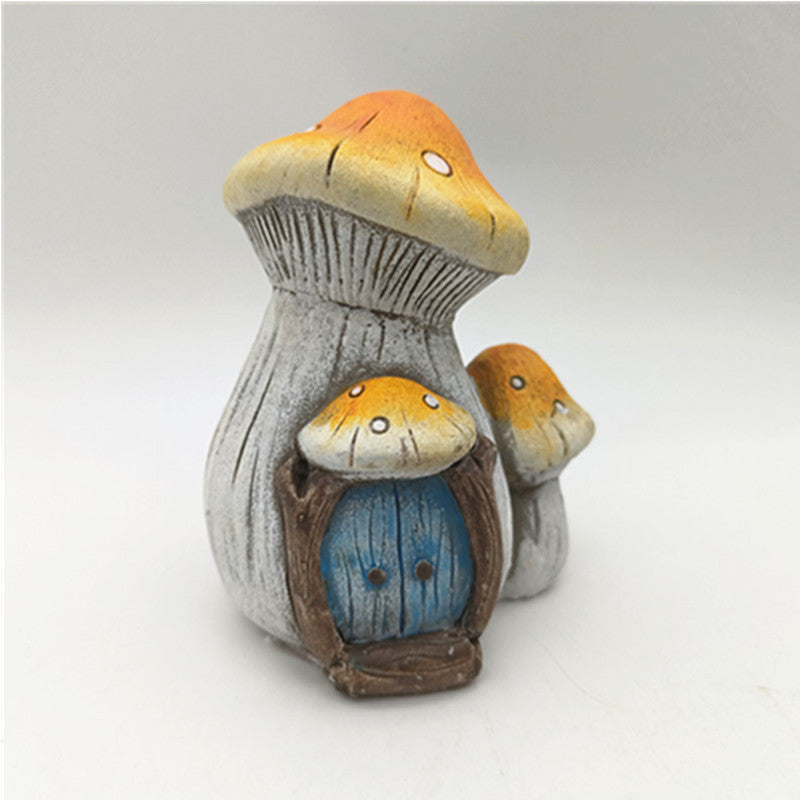 Mushroom House Miniature: Creative Landscape Flower Pot for Balcony Decoration - Bring Charm to Your Outdoor Space