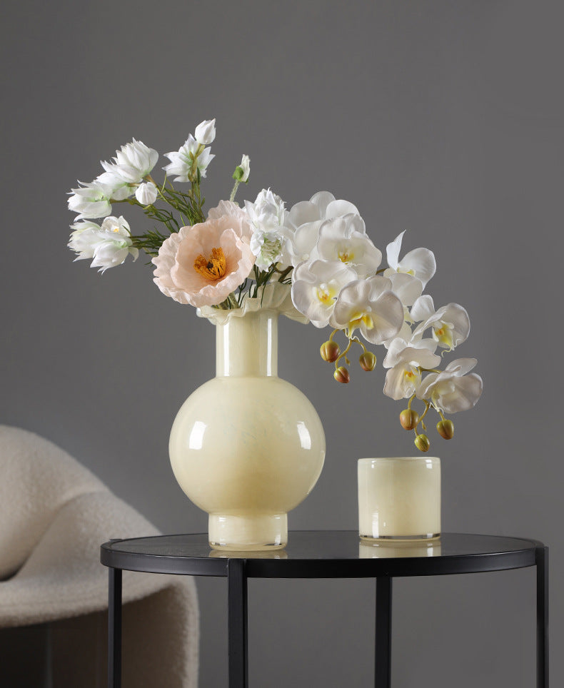 Antique Fenton French-Style Glass Vase: Luxurious Home Décor Accent for Living Rooms, Adding a Touch of Opulence to Your Space