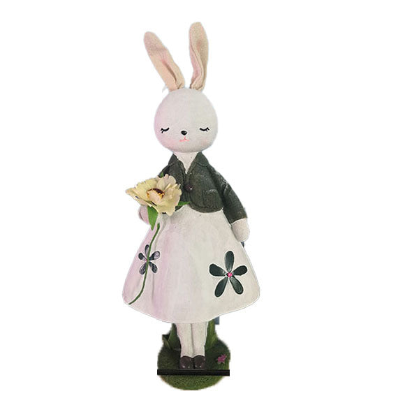 Adorable Rabbit Figurine: Bedroom, Living Room, Liquor Cabinet Resin Craft Décor - Creative Gift Idea for Home