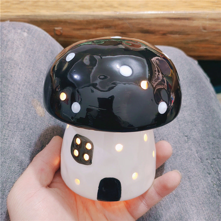 Mushroom Night Light: Ceramic Bedside Lamp & Adorable Decor for Kids, Girls, Perfect Birthday Gift for Friend