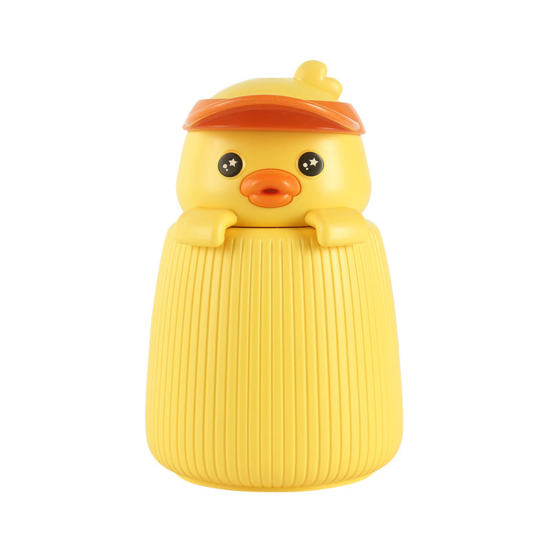 PickMeYA USB Mini Cartoon Silent Yellow Duck Air Purifying Water Mist Humidifier - 350ml Portable Travel Humidifier for Air Purification and Hydration