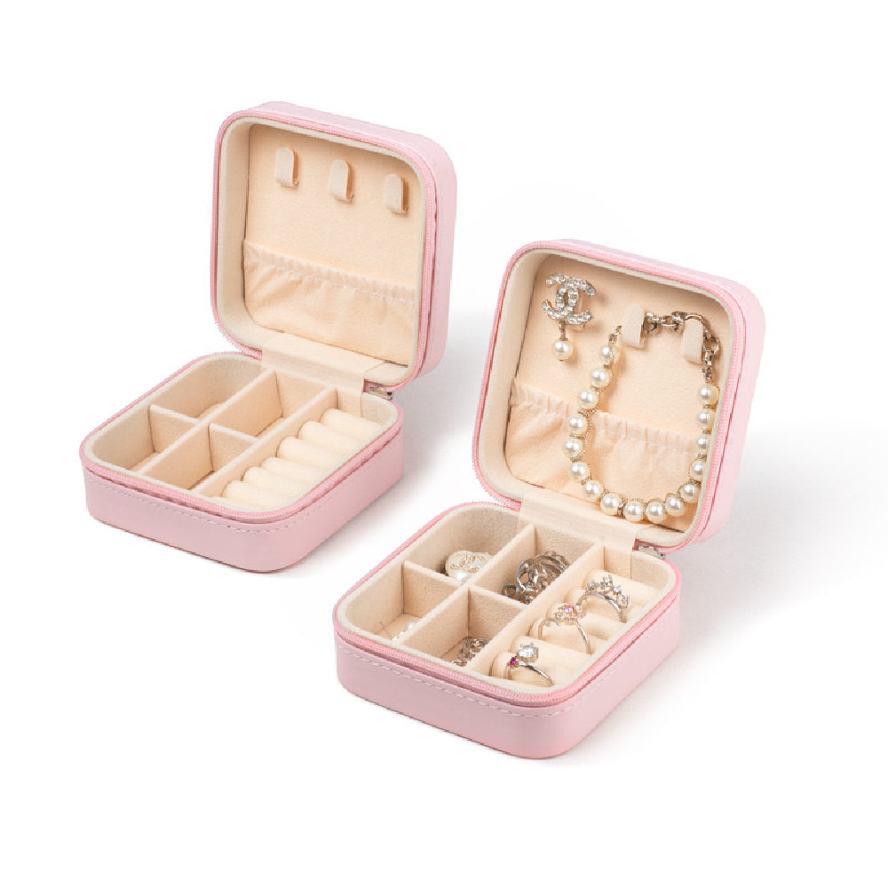 Portable Jewelry Display Case, Mini Jewelry Travel Case,20.08*10.83*16.54inch, PU Leather Small Jewelry Organizer for Women and Girls