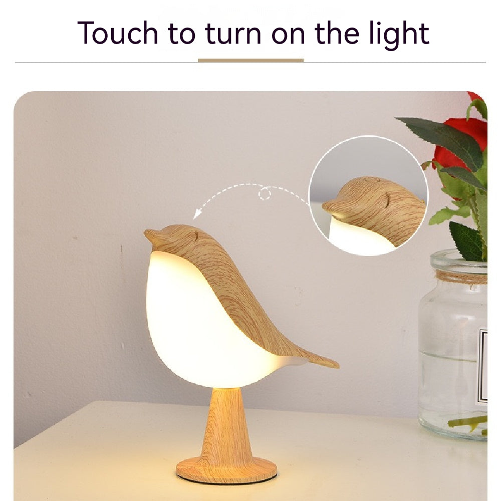 Bird Aromatherapy Decor Lamp, 8.46 x 2.36 x 5.91 Inches, Bedroom Bedside Bird Night Light with Remote Control, Rechargeable Touch 3-Color Ambient Table Lamp, Children's Night Light Gift