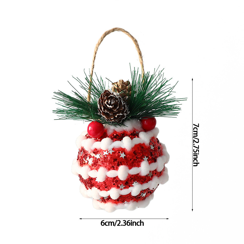 PickMeYA Christmas Red Green White Candy Color Sequin Ball Ornament Festive Decoration Candy String Christmas Tree Decor Accent