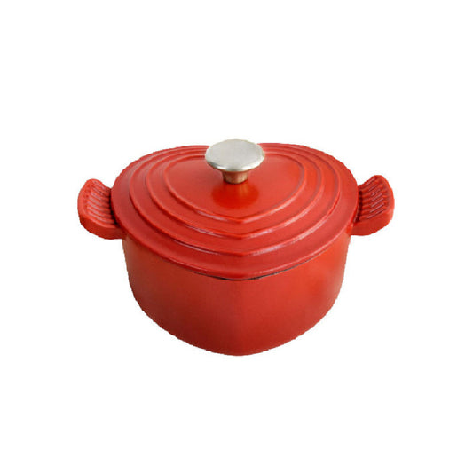 Cast Iron Enamel Heart-shaped Pot, Versatile Usage, 9.84 x 3.74 Inches, Mini Red Heart-shaped Pot, Kitchen Essential, Perfect Gift for Mom