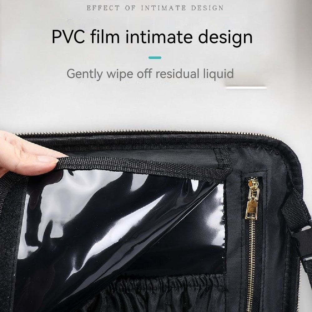 スタイリッシュなPUレザーメイクアップバッグ - 複数のコンパートメントを備えた広々とした旅行用化粧品ケース、プレミアム品質のPUメイクアップバッグ10.04 * 3.74 * 8.86インチ - 耐久性、防水性、毎日の使用に最適なサイズ