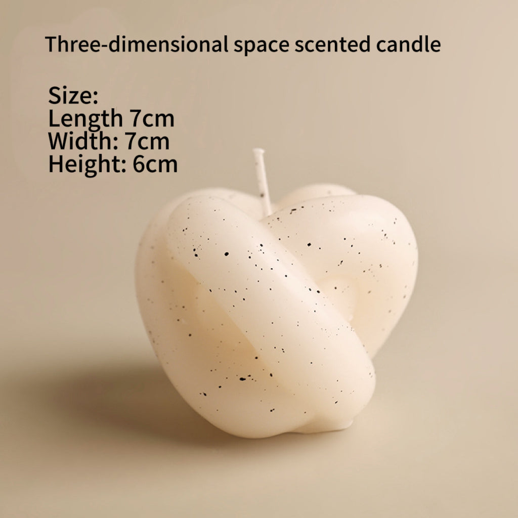 3D Knot Scented Candle Figurines: Black and White Spiral Knot String Balls, Bedroom and Living Room Home Decor, 2x3.1 Inch, 3.5x3.1 Inch, and 2.8x2.4 Inch Sizes - A Set of 3