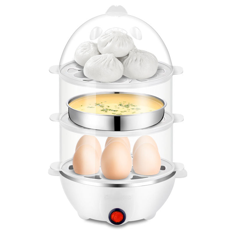 Multi-Function Egg Cooker - 5-Egg Capacity Stainless Steel Steamer with Auto Shut-Off, BPA-Free, and Non-Stick for Healthy Breakfast