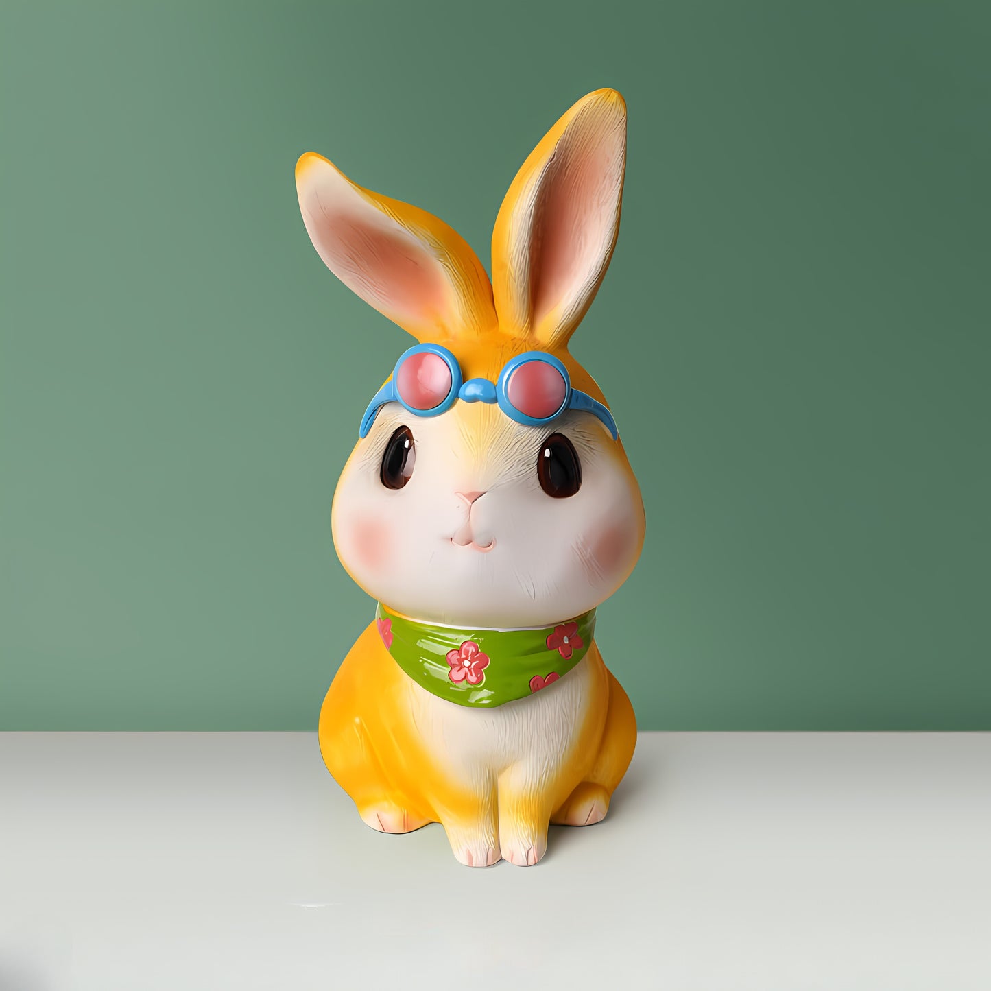 Adorable Bunny Coin Bank - Money In Only, Perfect for Kids' Birthdays, Creative Desktop Decor, 3 Colors, 4.72 x 5.51 x 10.63 Inches