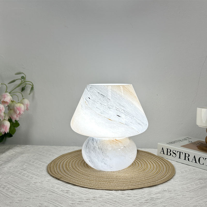 Vintage European-Style Mushroom Table Lamp, Popular Among InfluencersMushroom Lamp for Area No Plug, Decorative Lamp for Tabletop/Corner/Entryway/Stairway/Bathroom/Fireplace