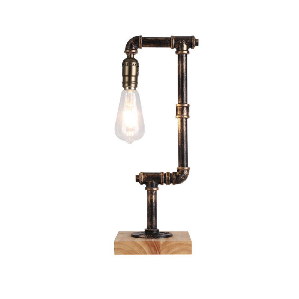 Vintage Industrial Style Creative Table Lamp, American Wrought Iron Distressed Decorative Desk Lamp, Edison Light Source, 1.73 Inches Tall, Suitable for Living Room Bedroom Study Bedside Lamp
