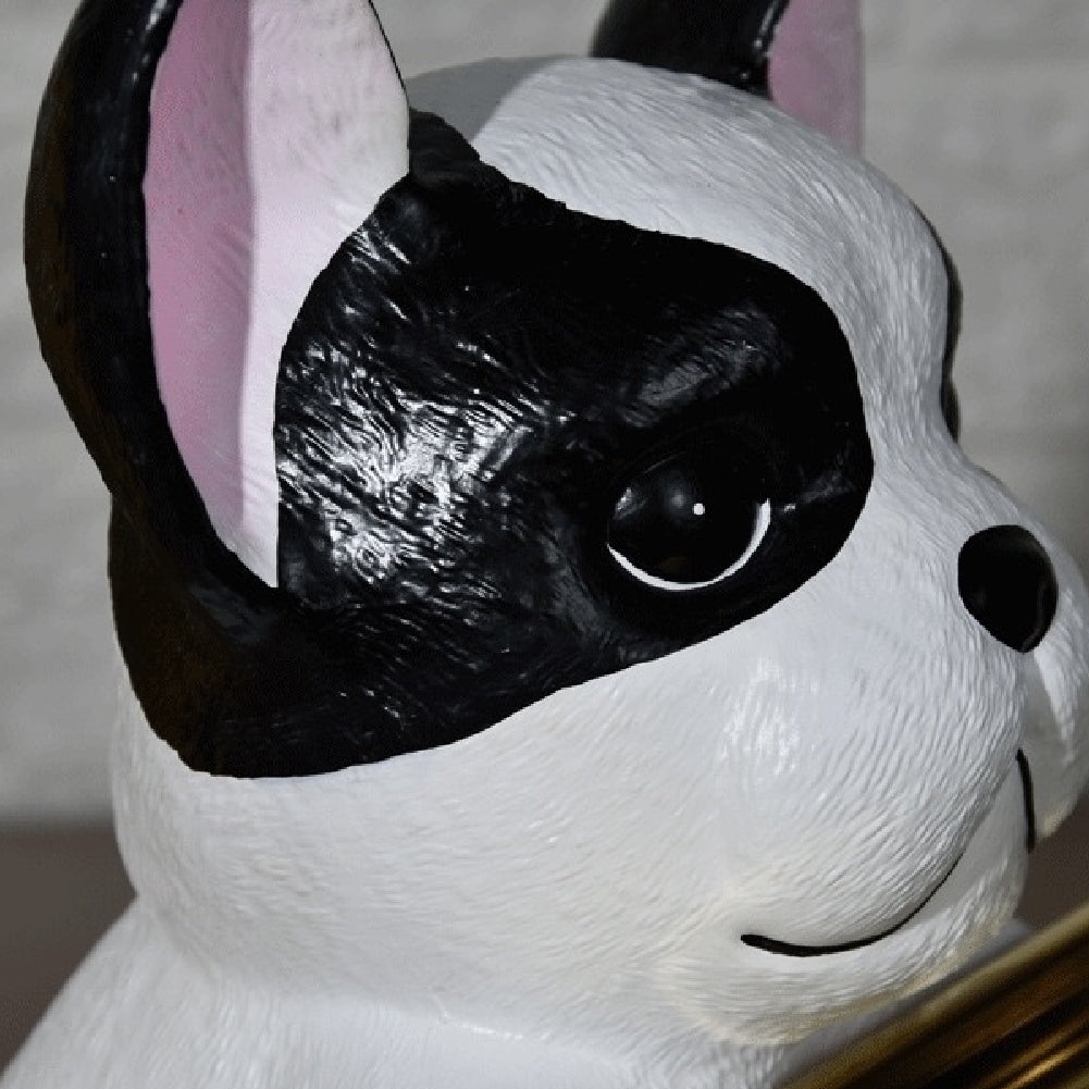 Creative Resin Animal Cat and Dog Figurine Storage Statue, Entryway Key Storage Ornament, Home Decor Housewarming Wedding Gift, Multi-functional Storage Tray Decor, 9.06 x 8.27 x 1.57 Inches