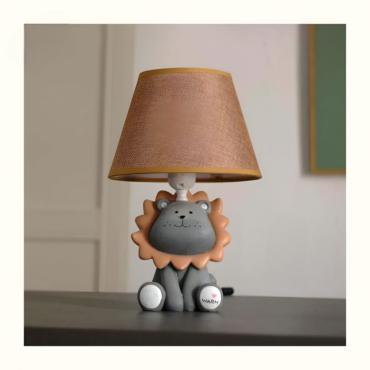 Cute Cartoon Puppy Table Lamp, 3D Bedside Lamp for Children's Bedroom, Plug-in Rechargeable Remote Control Dimmable Night Light for Boys, Ideal Gift for Kids, 13.78 Inches Tall