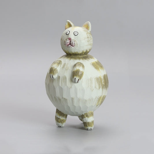 Innovative Abstract Fat Cat Desktop Ornament: Whimsical Feline Charm for Your Workspace - Unique  Discovery for Playful Décor