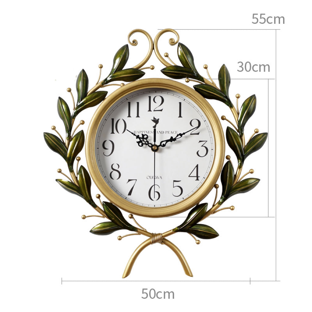 American Atmosphere Wall Clock: Artful Silence, High-Fashion European Home Decor for Kitchen, Living Room, Bedroom, Bathroom, and Office，16.14 * 16.93inches
