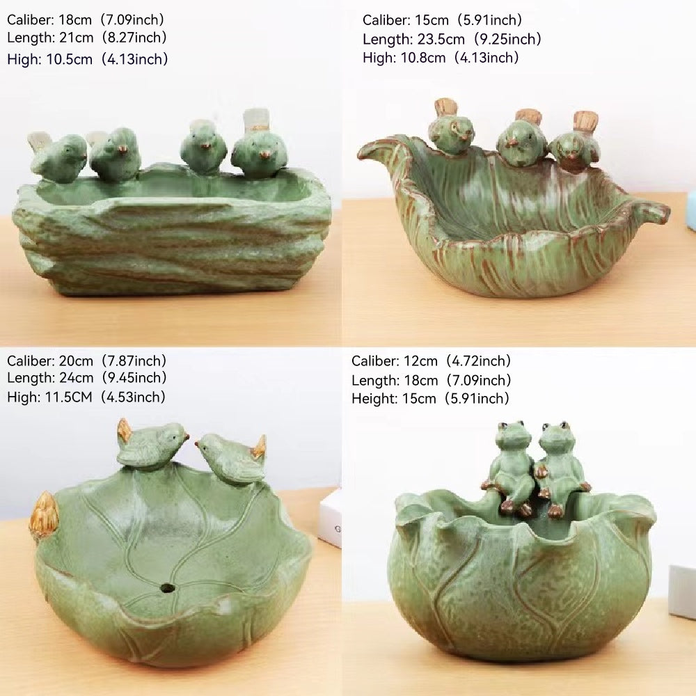 Perforated Frog Planter, Creative Bird Pot for Flower Planting, Suitable for Garden, Balcony, Indoor, Outdoor, Plant Enthusiasts, 7.09 x 4.72 x 5.91 in