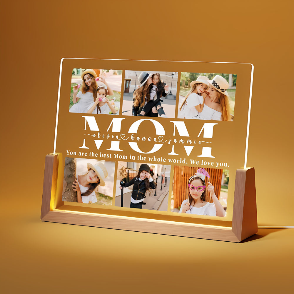 Personalized Custom 3D Night Light Acrylic Photo Frame, Various Sizes, Personalized Mother's Day Gift, Women's Birthday Gift